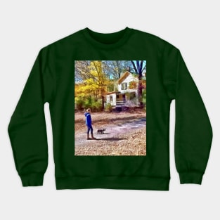 Autumn - Walking the Dog Crewneck Sweatshirt